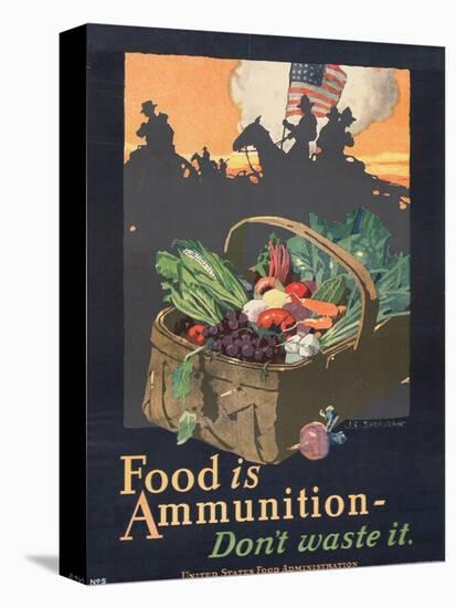 "Food is Ammunition--Don't Waste It", 1918-John E. Sheridan-Premier Image Canvas