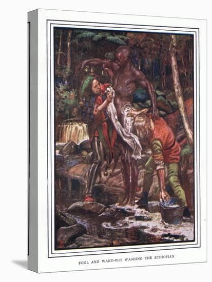 Fool and Want-Wit Washing the Ethiopian-John Byam Liston Shaw-Premier Image Canvas