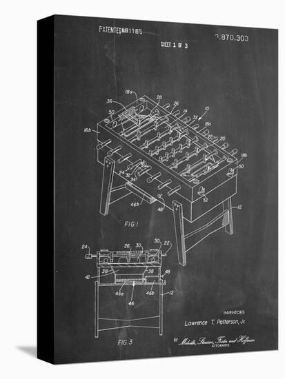 Foosball Table Patent-null-Stretched Canvas