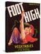 Foot High Vegetable Label - Firebaugh, CA-Lantern Press-Stretched Canvas