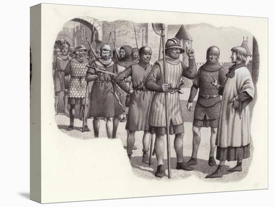 Foot Soldiers from the 14th Century-Pat Nicolle-Premier Image Canvas