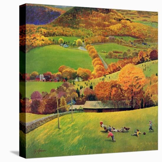 "Football in the Country", October 8, 1955-John Clymer-Premier Image Canvas