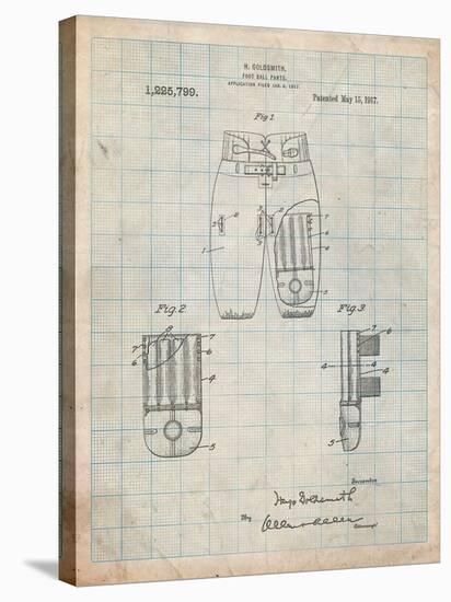 Football Pants Patent Print-Cole Borders-Stretched Canvas