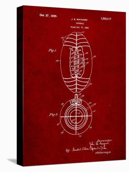 Football Patent 1923-Cole Borders-Stretched Canvas