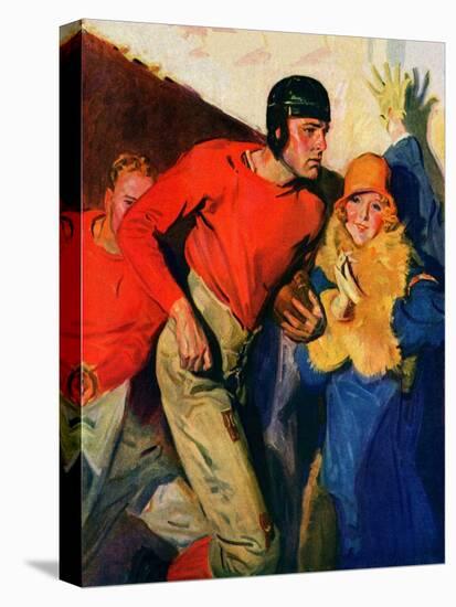 "Football Player and Fan,"October 1, 1926-McClelland Barclay-Premier Image Canvas