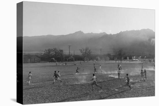 Football Practice-Ansel Adams-Stretched Canvas