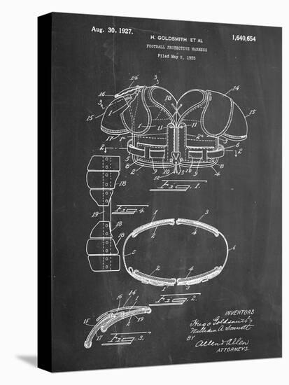 Football Shoulder Pads Patent-null-Stretched Canvas