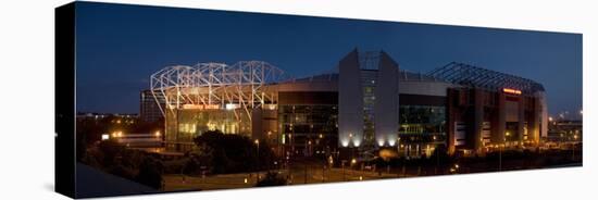 Football Stadium Lit Up at Night, Old Trafford, Greater Manchester, England-null-Premier Image Canvas