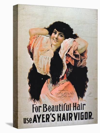 For Beautiful Hair Use Ayer's Hair Vigor' (Colour Litho)-American-Premier Image Canvas