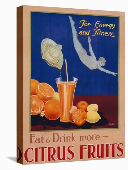 For Energy and Fitness, Eat and Drink More Citrus Fruits', Health Poster, C.1930-null-Premier Image Canvas