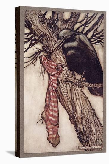 For Years He Had Been Quietyly Filling His Stockings, from Peter Pan in Kensington Gardens by J M B-Arthur Rackham-Premier Image Canvas