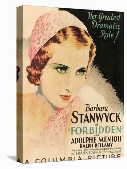 FORBIDDEN, Barbara Stanwyck, 1932-null-Stretched Canvas