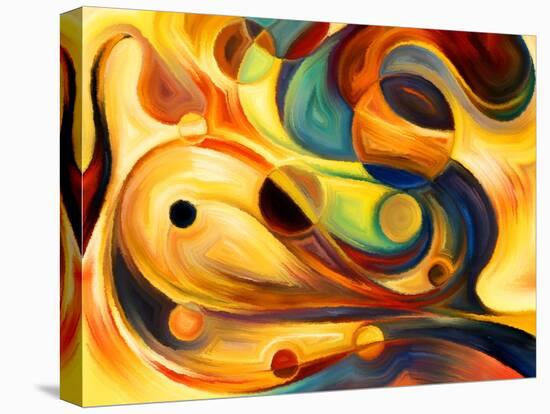 Forces of Nature Series. Abstract Design Made of Colorful Paint and Abstract Shapes on the Subject-agsandrew-Stretched Canvas