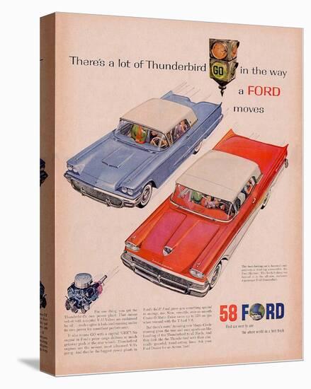 Ford 1958-A Lot of Thunderbird-null-Stretched Canvas