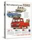 Ford 1961 Big 3 in Pickups-null-Stretched Canvas