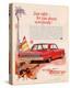 Ford 1962 Fairlane 500 - Beach-null-Stretched Canvas