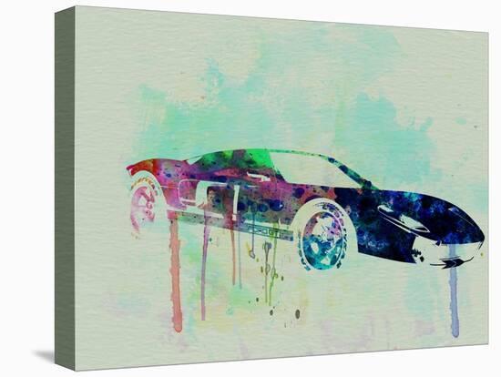Ford Gt Watercolor 2-NaxArt-Stretched Canvas