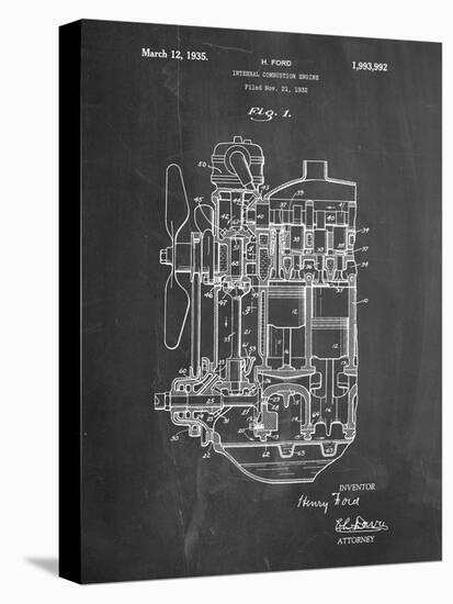 Ford Internal Combustion Engine Patent-Cole Borders-Stretched Canvas