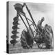 Ford Tractor with Posthole Digger Attachment-Loomis Dean-Premier Image Canvas
