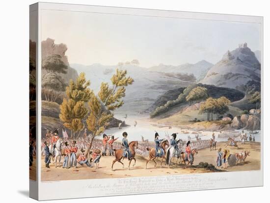Fording of the River Mondego, engraved by C. Turner, 21st September 1810-Thomas Staunton St. Clair-Premier Image Canvas