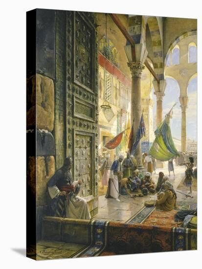 Forecourt of the Ummayad Mosque, Damascus, 1890-Gustave Bauernfeind-Premier Image Canvas