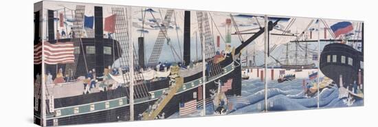 Foreign Ships at Yokohama-Gountei Sadahide-Premier Image Canvas