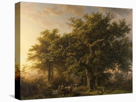 Forest Scene-Barend Cornelis Koekkoek-Stretched Canvas