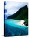 Forested Hills, Beach and Lagoon, American Samoa-Peter Hendrie-Premier Image Canvas