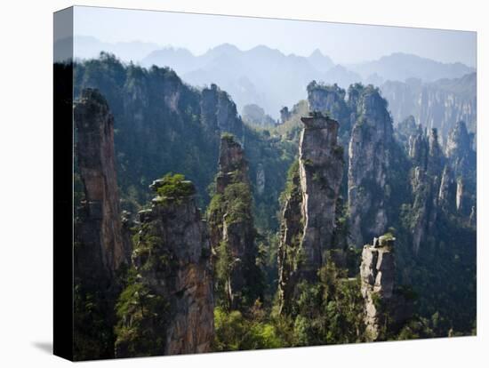 Forested Sandstone Pinnacles, Zhangjiajie National Forest Park, Hunnan, China-Charles Crust-Premier Image Canvas