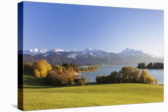 Forggensee Lake and Allgau Alps, Fussen, Ostallgau, Allgau, Allgau Alps, Bavaria, Germany, Europe-Markus Lange-Premier Image Canvas