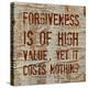 Forgiveness is of High Value-Irena Orlov-Stretched Canvas