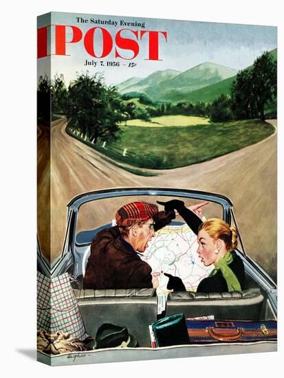 "Fork in the Road" Saturday Evening Post Cover, July 7, 1956-George Hughes-Premier Image Canvas
