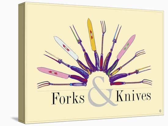 Forks & Knives-Steve Collier-Stretched Canvas
