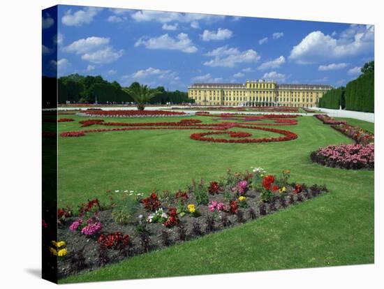 Formal Gardens with Flower Beds in Front of the Schonbrunn Palace, Vienna, Austria-Gavin Hellier-Premier Image Canvas