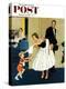 "Formal Hug" Saturday Evening Post Cover, February 15, 1958-Amos Sewell-Premier Image Canvas