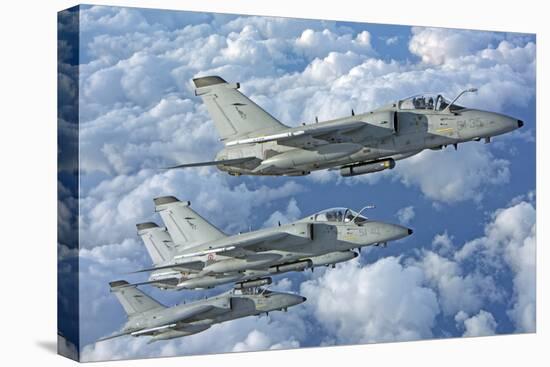 Formation of Italian Air Force Amx-Acol Aircraft over Italy-Stocktrek Images-Premier Image Canvas