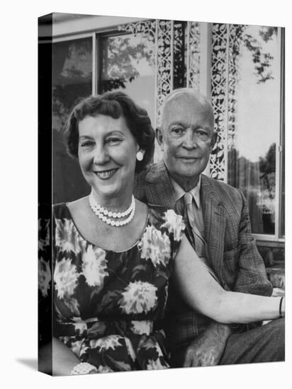 Former President Dwight D. Eisenhower and Wife Mamie at their Farm-Ed Clark-Premier Image Canvas