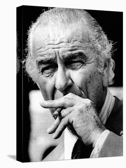 Former President Lyndon Johnson Resumed Smoking after He Left the Presidency-null-Stretched Canvas