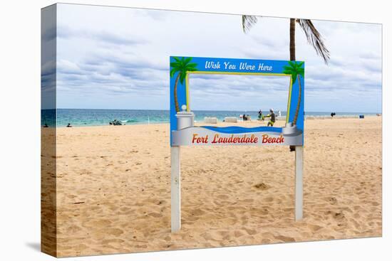 Fort Lauderdale Beach Sign - Wish You Were Here, Broward County, Florida, USA-null-Premier Image Canvas
