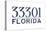 Fort Lauderdale, Florida - 33301 Zip Code (Blue)-Lantern Press-Stretched Canvas