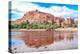 Fortified village of Ait Ben Haddou, reflected in water of a desert oasis, Ouarzazate province-Roberto Moiola-Premier Image Canvas