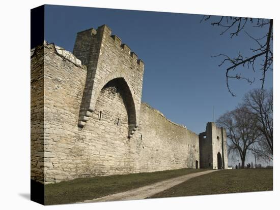 Fortified Wall and Entrance to the Medieval Town of Visby, Gotland Island, Southern Sweden-Kim Walker-Premier Image Canvas