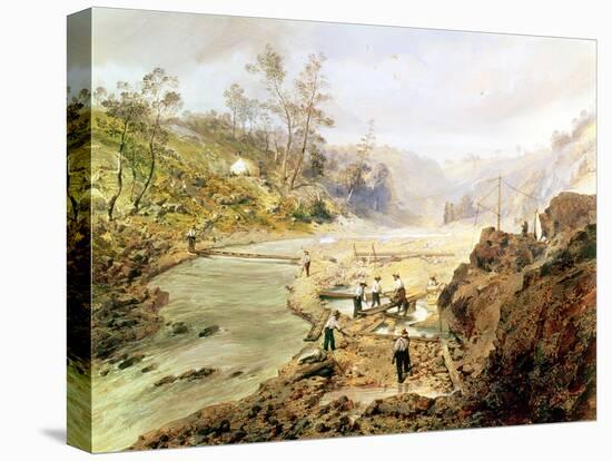 Fortyniners' Washing Gold from the Calaveres River, California, 1858-null-Premier Image Canvas