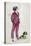 Forward Young Woman Wears a Cerise Pink and Red Pyjama Suit-Xavier Sager-Stretched Canvas