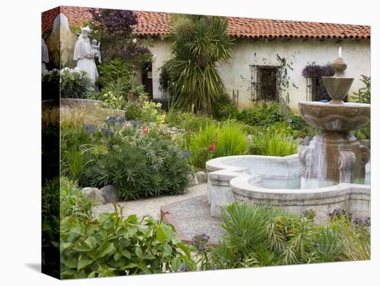 Fountain at Mission San Carlos Borromeo, Carmel-By-The-Sea, Monterey County, California, United Sta-Richard Cummins-Premier Image Canvas