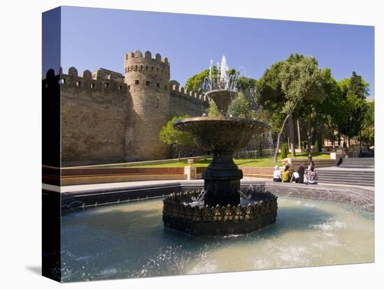 Fountain at the Gated City Wall, UNESCO World Heritage Site, Baku, Azerbaijan, Central Asia, Asia-Michael Runkel-Premier Image Canvas