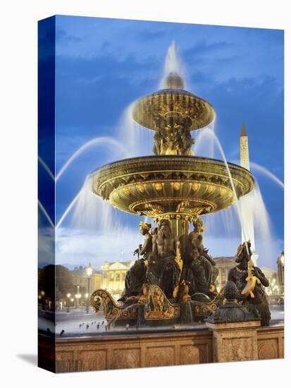 Fountain at The Place de la Concorde-Rudy Sulgan-Premier Image Canvas