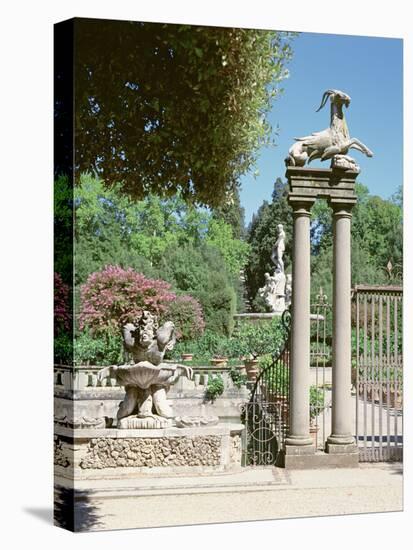 Fountain, Boboli Gardens, Florence-null-Premier Image Canvas