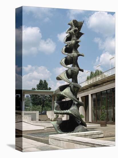 Fountain, Courtyard of the Shell Centre, London-Peter Thompson-Premier Image Canvas