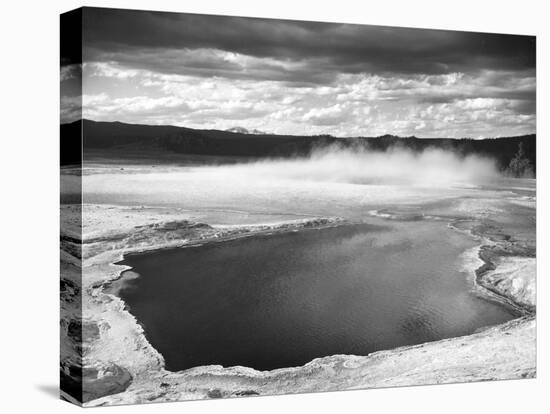 Fountain Geyser Pool, Yellowstone National Park, Wyoming, ca. 1941-1942-Ansel Adams-Stretched Canvas